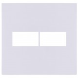 Placa 2 Módulos Separados com Suporte 4x4 - RECTA BRANCO GLOSS
